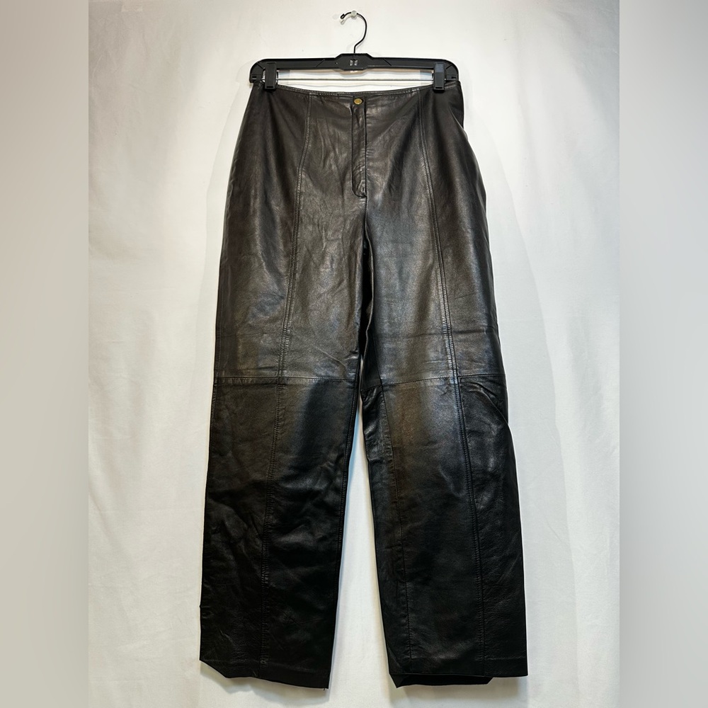 Black Genuine Leather Pants